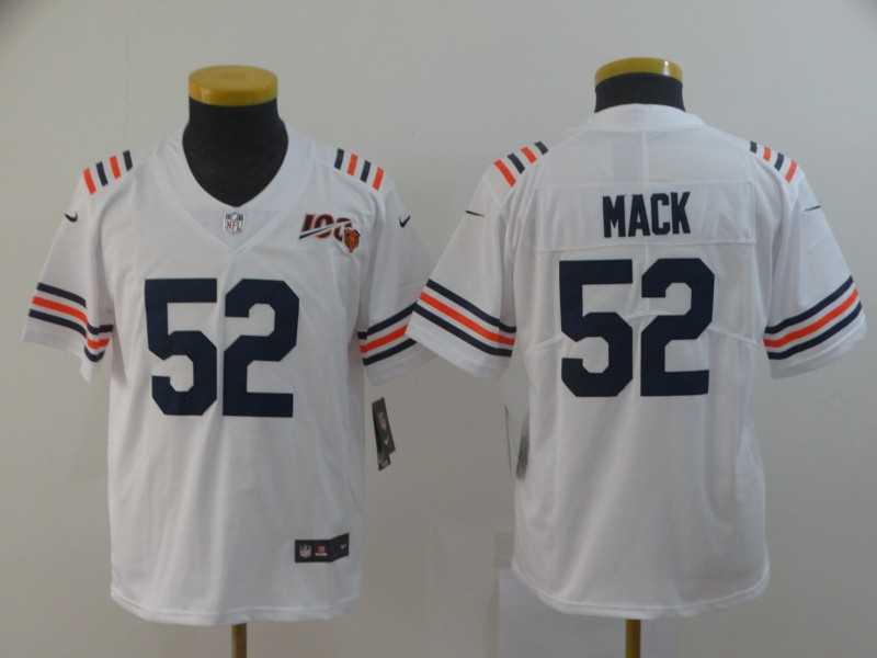 Youth Nike Bears 52 Khalil Mack White 2019 100th Season Alternate Classic Vapor Untouchable Limited Jersey,We sell and wholesale Youth Nike Bears 52 Khalil Mack White 2019 100th Season Alternate Classic Vapor Untouchable Limited Jersey on line form chian!